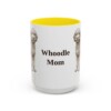 15oz Whoodle Dog Mom Mug, Yellow, front view