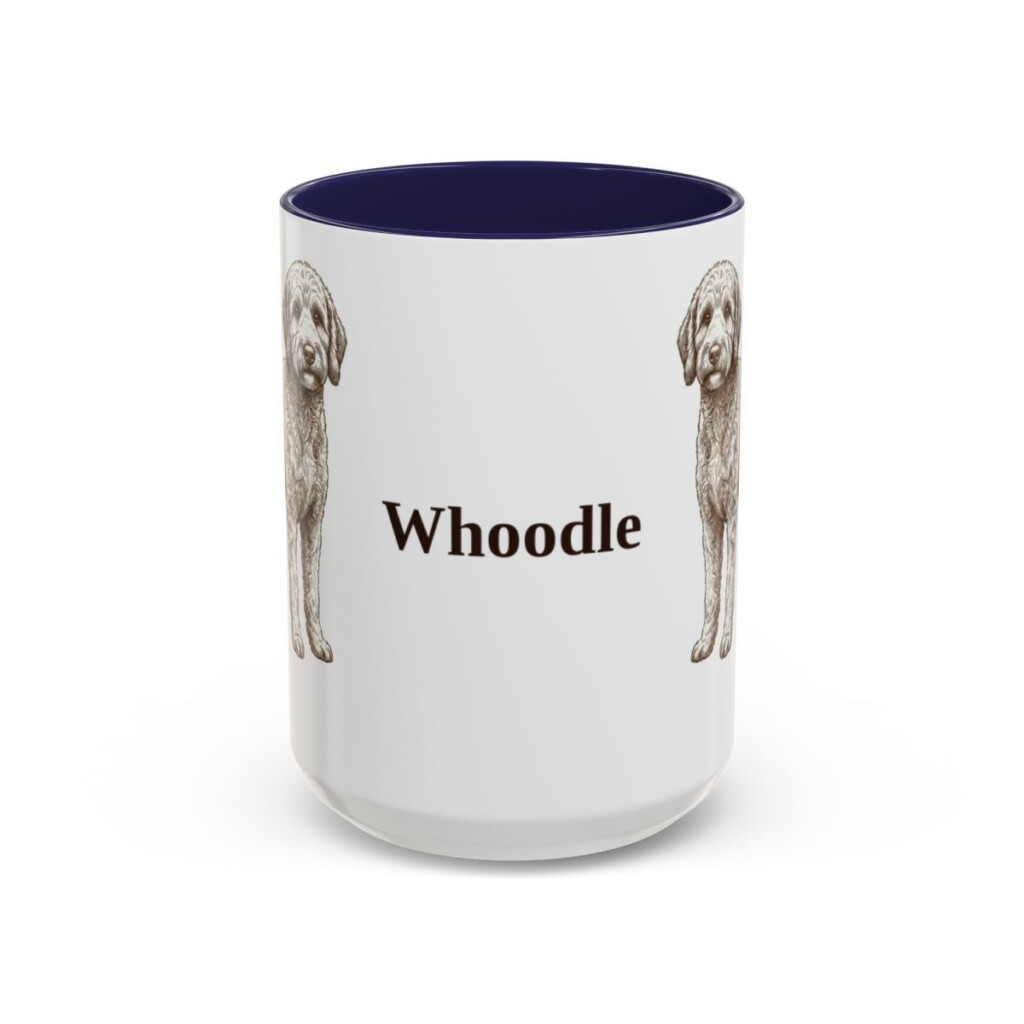 15oz Whoodle Mug, Navy, front view