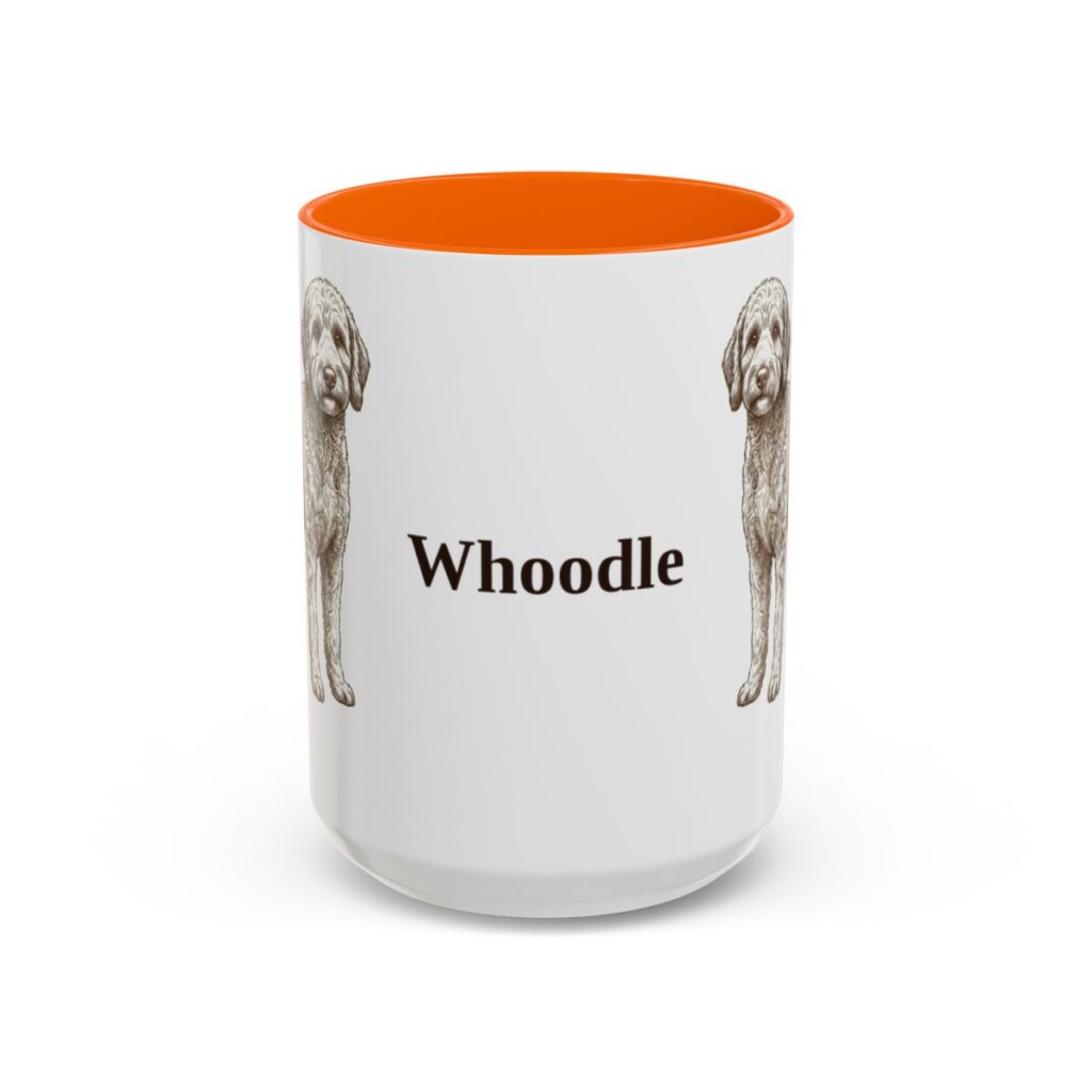 15oz Whoodle Mug, Orange, front view