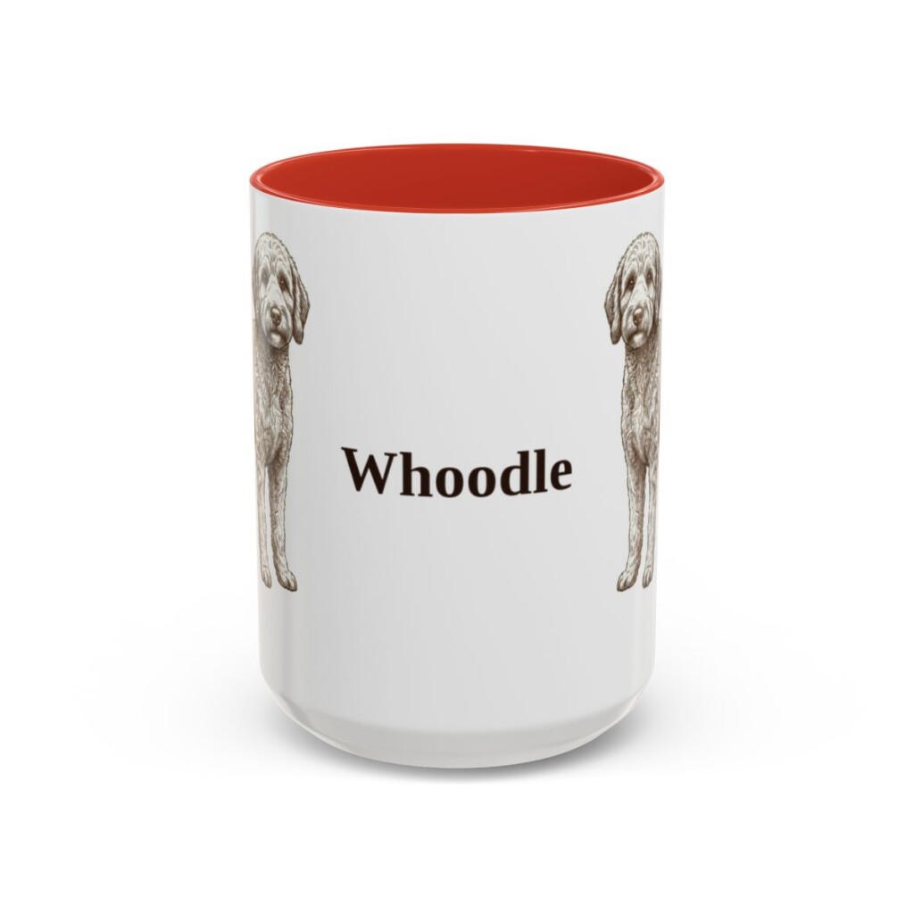 15oz Whoodle Mug, Red, front view