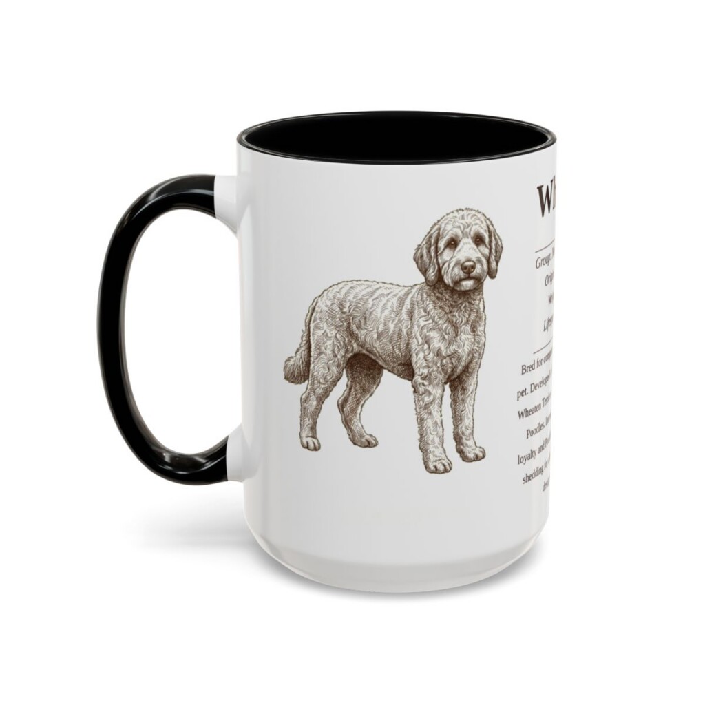 15oz Whoodle Mug, Black, left side view