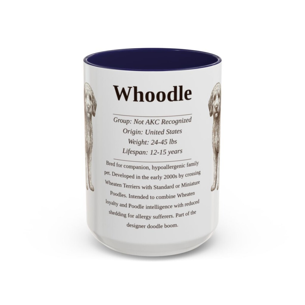15oz Whoodle Mug, Navy, front view
