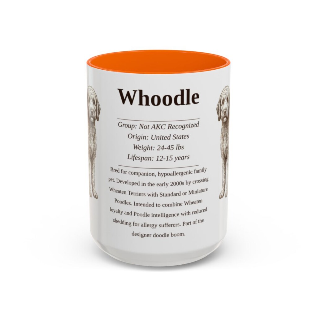 15oz Whoodle Mug, Orange, front view