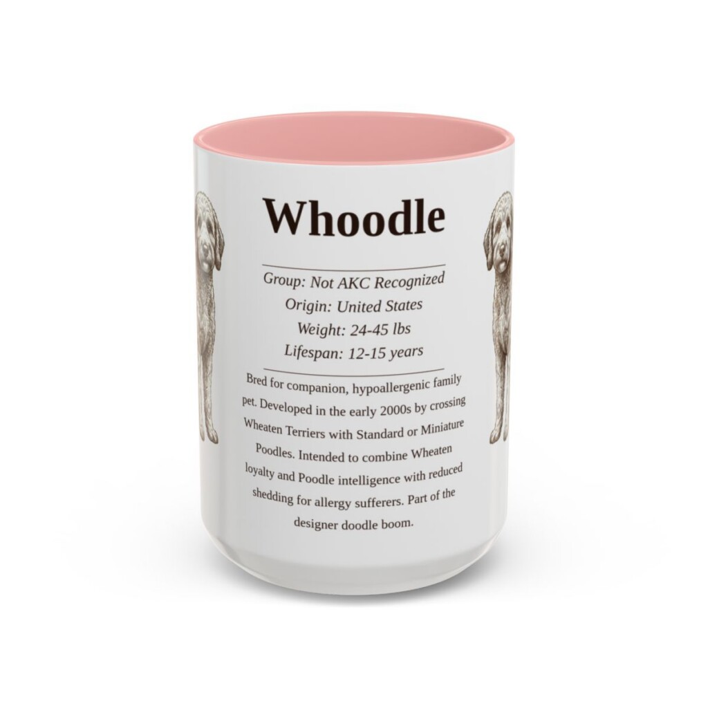 15oz Whoodle Mug, Pink, front view