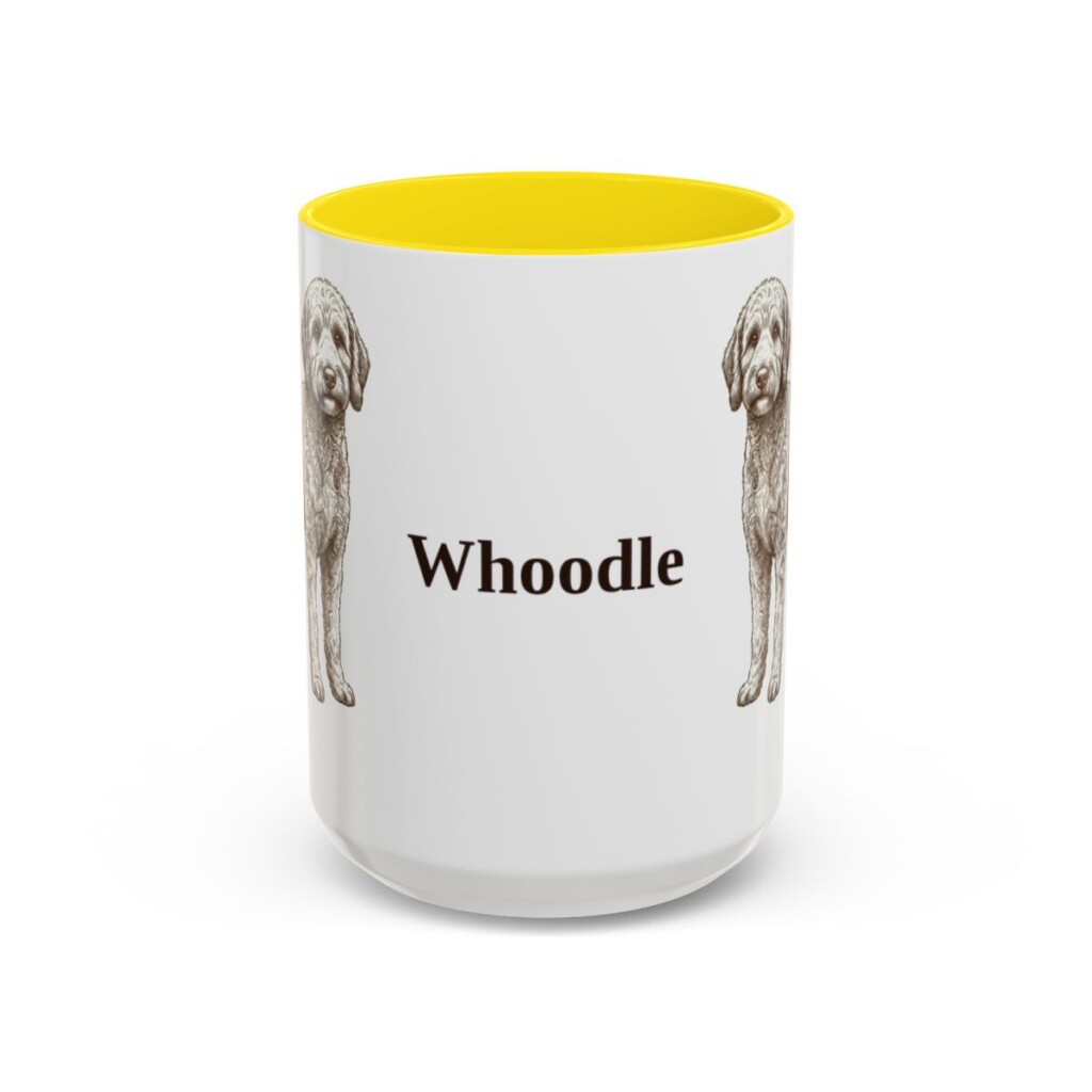 15oz Whoodle Mug, Yellow, front view