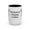 15oz Wirehaired Pointing Griffon Mug, Black, front view