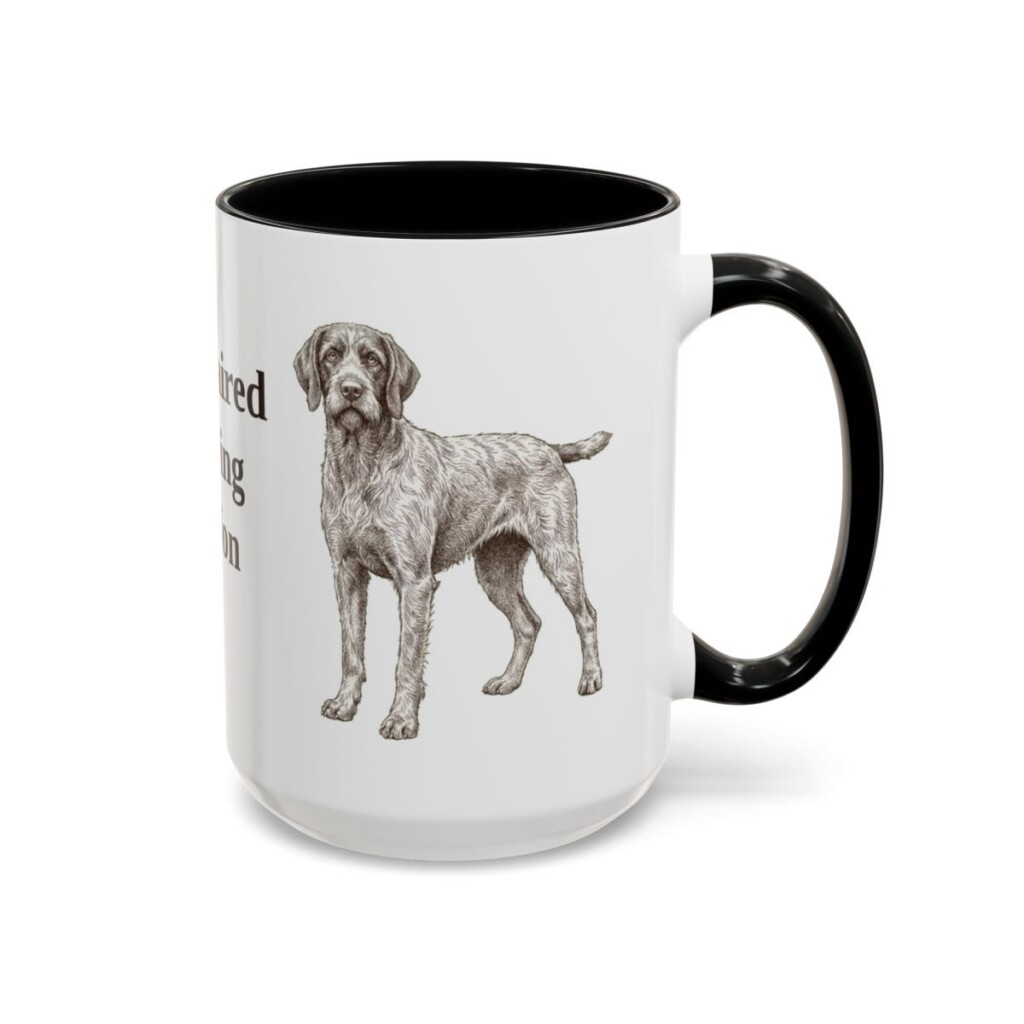 15oz Wirehaired Pointing Griffon Mug, Black, right side view
