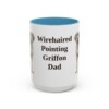 15oz Wirehaired Pointing Griffon Dog Dad Mug, Light Blue, front view
