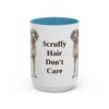 15oz Funny Wirehaired Pointing Griffon Mug, Light Blue, front view