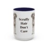 15oz Funny Wirehaired Pointing Griffon Mug, Navy, front view