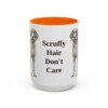 15oz Funny Wirehaired Pointing Griffon Mug, Orange, front view
