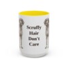 15oz Funny Wirehaired Pointing Griffon Mug, Yellow, front view