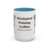 15oz Wirehaired Pointing Griffon Latin Mug, Light Blue, front view