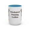 15oz Wirehaired Pointing Griffon Mug, Light Blue, front view