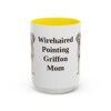 15oz Wirehaired Pointing Griffon Dog Mom Mug, Yellow, front view