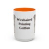 15oz Wirehaired Pointing Griffon Mug, Orange, front view