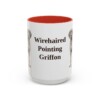 15oz Wirehaired Pointing Griffon Mug, Red, front view