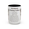 15oz Wirehaired Pointing Griffon Mug, Black, front view