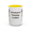 15oz Wirehaired Pointing Griffon Mug, Yellow, front view