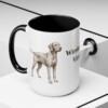 15oz Wirehaired Vizsla Mug, Black, lifestyle photo