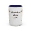 15oz Wirehaired Vizsla Dog Dad Mug, Navy, front view