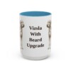 15oz Funny Wirehaired Vizsla Mug, Light Blue, front view
