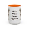 15oz Funny Wirehaired Vizsla Mug, Orange, front view