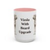 15oz Funny Wirehaired Vizsla Mug, Pink, front view