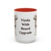 15oz Funny Wirehaired Vizsla Mug, Red, front view