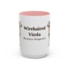 15oz-wirehaired-vizsla-mug-latin-pink 15oz Wirehaired Vizsla Latin Mug, Pink, front view