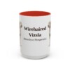 15oz-wirehaired-vizsla-mug-latin-red 15oz Wirehaired Vizsla Latin Mug, Red, front view