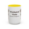 15oz-wirehaired-vizsla-mug-latin-yellow 15oz Wirehaired Vizsla Latin Mug, Yellow, front view