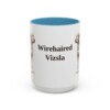 15oz Wirehaired Vizsla Mug, Light Blue, front view