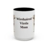 15oz Wirehaired Vizsla Dog Mom Mug, Black, front view