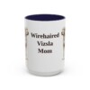 15oz Wirehaired Vizsla Dog Mom Mug, Navy, front view