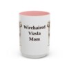 15oz Wirehaired Vizsla Dog Mom Mug, Pink, front view