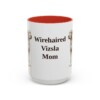 15oz Wirehaired Vizsla Dog Mom Mug, Red, front view