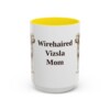 15oz Wirehaired Vizsla Dog Mom Mug, Yellow, front view