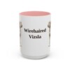 15oz Wirehaired Vizsla Mug, Pink, front view