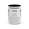 15oz Wirehaired Vizsla Mug, Black, front view