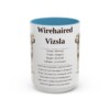15oz Wirehaired Vizsla Mug, Light Blue, front view