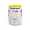 15oz Wirehaired Vizsla Mug, Yellow, front view