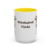 15oz Wirehaired Vizsla Mug, Yellow, front view