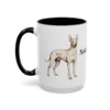 15oz Xoloitzcuintli Mug, Black, left side view