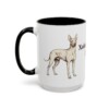15oz Xoloitzcuintli Dog Dad Mug, Black, left side view