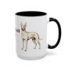 15oz Xoloitzcuintli Dog Dad Mug, Black, right side view