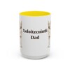 15oz Xoloitzcuintli Dog Dad Mug, Yellow, front view