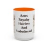 15oz-xoloitzcuintli-mug-humor-orange 15oz Funny Xoloitzcuintli Mug, Orange, front view
