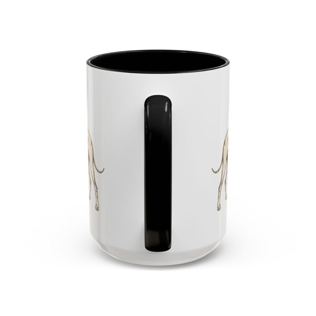 15oz Xoloitzcuintli Dog Mom Mug, Black, back view
