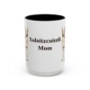 15oz Xoloitzcuintli Dog Mom Mug, Black, front view